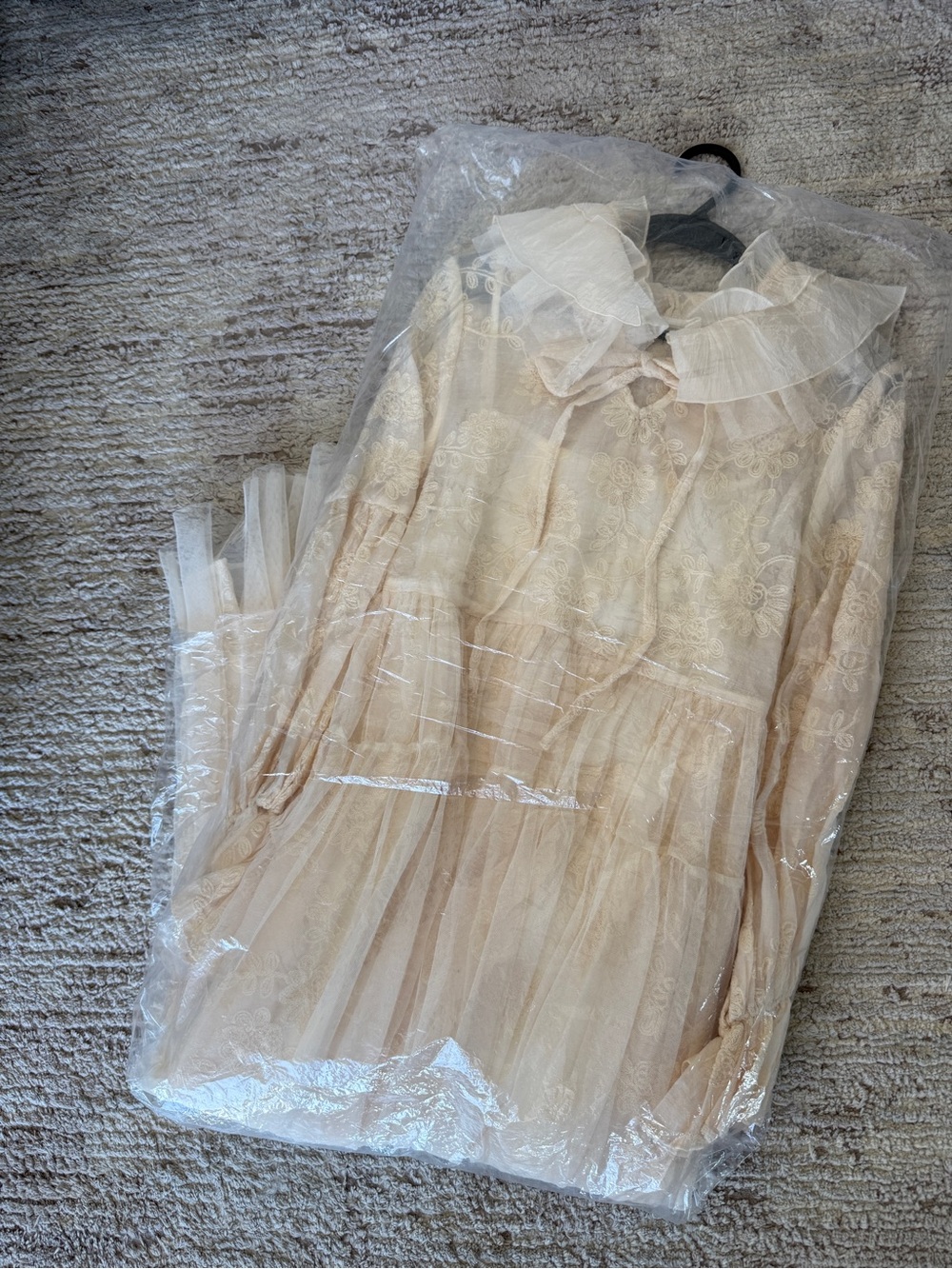Romantic Vintage Portrait Victorian-Inspired Maxi Dress in Cream - Picture 4 of 6
